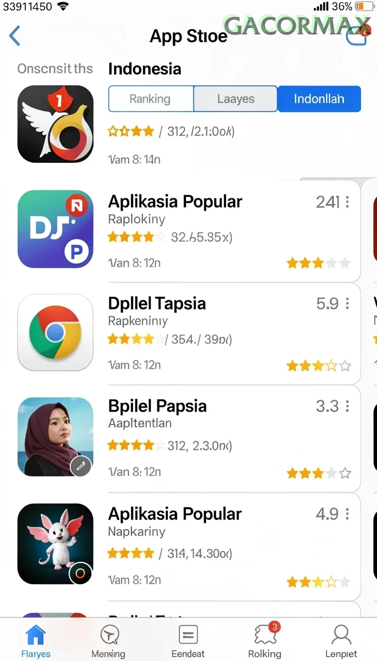 Cuplikan layar HIT9 — menu navigasi