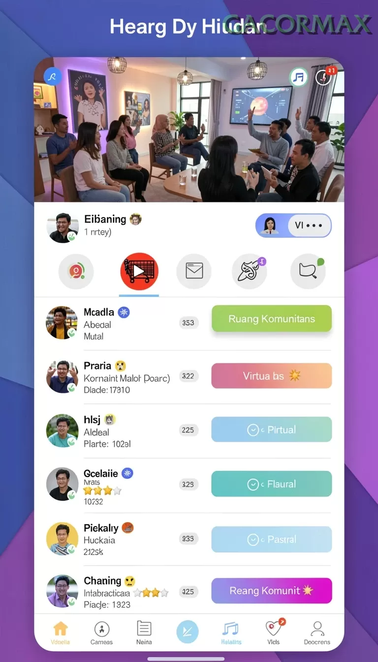 Cuplikan layar MEGA288 — aktivitas